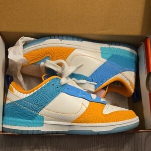 Nike Kids' Orange and Blue Sneakers